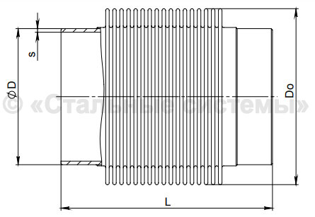 Компенсатор КСО с приварными патрубками