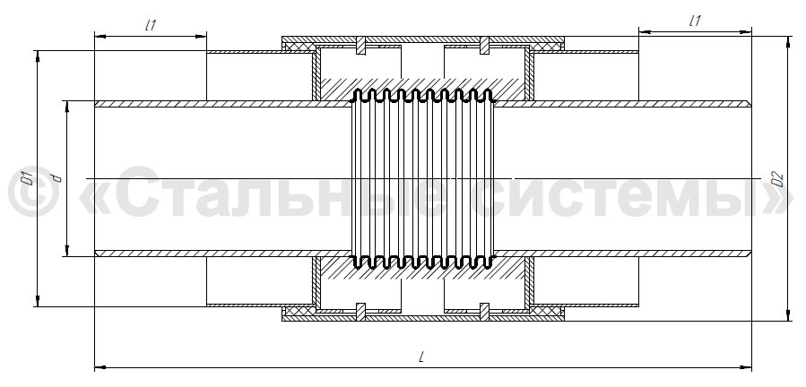 Рабочий чертеж сильфонного компенсатора СКУ ППМ