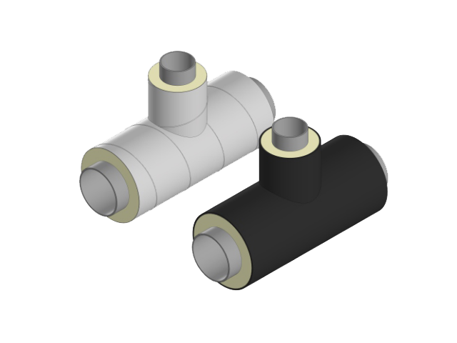 Тройники стальные в ППУ изоляции ПЭ и ОЦ